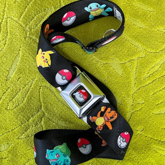 Buckle-Down Pokemon Poke Balls and Starters Seatbelt Belt Made in USA 2013 - Picture 6 of 8